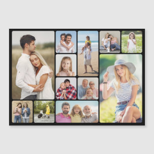 Ronde hoeken 12 Fotocollage Magnetische Kaart