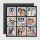 Ronde hoeken 9 Magnetische Kaart voor fotocollage (Voorkant / Achterkant)