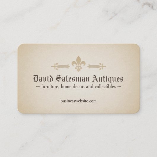 Ronde hoeken Fleur-de-lis  Kijk Visitekaartje (Voorkant)