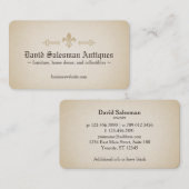 Ronde hoeken Fleur-de-lis  Kijk Visitekaartje (Voorkant / Achterkant)