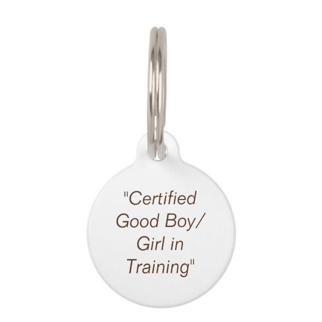 Ronde hondenpenning huisdierpenning (Achterkant)