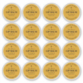Ronde Honeycomb Lip Beeswax Balm Labels (Voorkant)