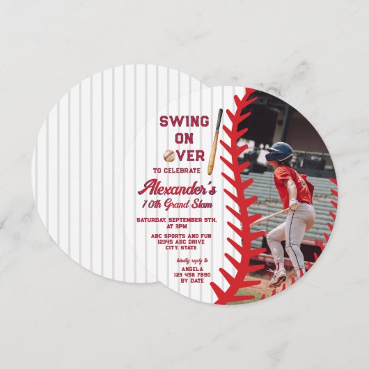 Ronde honkbal spel thema Kind tiener verjaardagsfe Kaart (Voorkant / Achterkant)