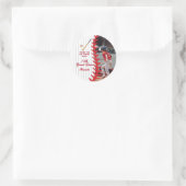 Ronde honkbal spel thema Kind tiener verjaardagsfe Ronde Sticker (Tas)