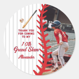 Ronde honkbal spel thema Kind tiener verjaardagsfe Sticker