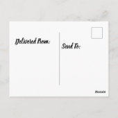 Ronde hooibaal in veld overdag briefkaart (Achterkant)