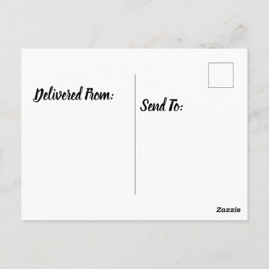 Ronde hooibaal in veld overdag briefkaart (Achterkant)