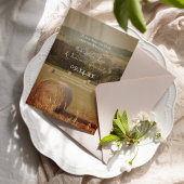 Ronde Hooibalen Boerderij Bruiloft Save the Date