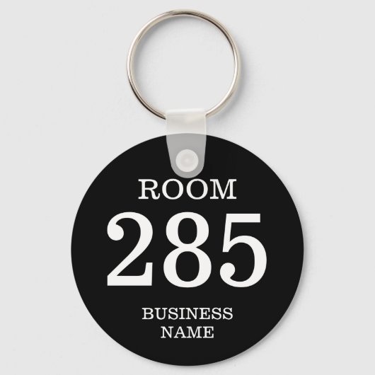 Ronde hotelkamer sleutelhanger met aangepaste numm (Voorkant)