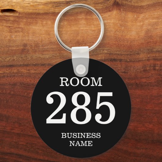 Ronde hotelkamer sleutelhanger met aangepaste numm (Achterkant)