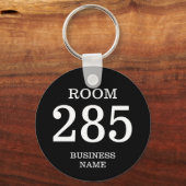 Ronde hotelkamer sleutelhanger met aangepaste numm (Voorkant)