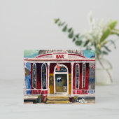 "Ronde House Bar" Zet in Bay schilderij briefkaart (Staand Voorkant)