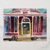 "Ronde House Bar" Zet in Bay schilderij briefkaart (Voorkant)