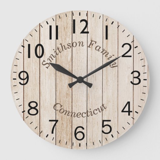 Ronde-houtaffecten Grote Klok (Voorkant)
