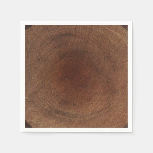 Ronde houtboomstam Rustige Natuur Natuurlijke boom Servet (Voorkant)