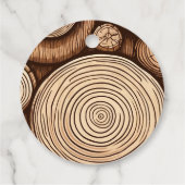 Ronde houtboomstammen Houten Bossen Bedankjes Labels (Achterkant)