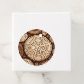 Ronde houtboomstammen Houten Bossen Bedankjes Labels (In situ)