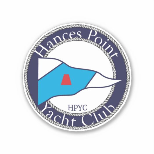 Ronde HPYC Logo Vinyl Sticker (Voorkant)