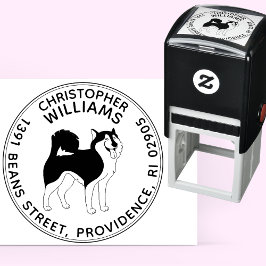 Ronde Husky retouradres Zelfinktende Stempel
