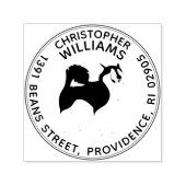 Ronde Husky retouradres Zelfinktende Stempel (Design)