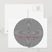 Ronde Hypnosis Spiral Thunder_Cove Briefkaart (Voorkant / Achterkant)
