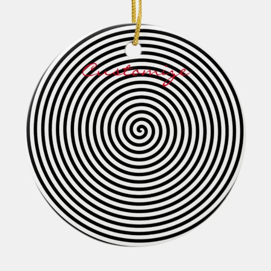 Ronde Hypnosis Spiral Thunder_Cove Keramisch Ornament (Voorkant)