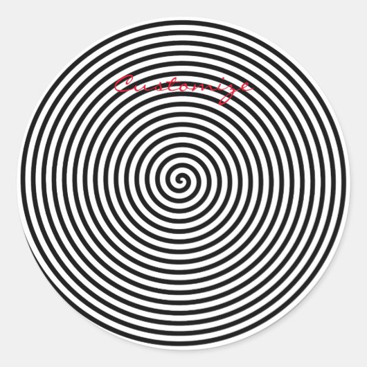 Ronde Hypnosis Spiral Thunder_Cove Sticker (Voorkant)