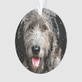 Ronde Ierse Wolfhound Kerstversiering Ornament (voorkant)