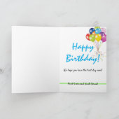 Ronde in cirkels personaliseren Happy Birthday Kaart (Binnen)