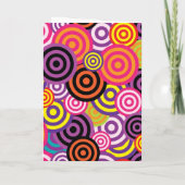 Ronde in cirkels personaliseren Happy Birthday Kaart (Achterkant)