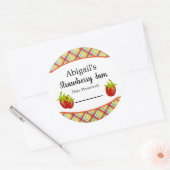 Ronde inmaaksticker aardbei fruit ronde sticker (Envelop)