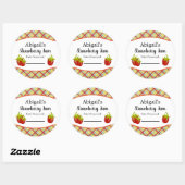 Ronde inmaaksticker aardbei fruit ronde sticker (Vel)