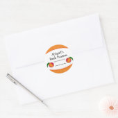 Ronde inmaaksticker perzik fruit ronde sticker (Envelop)