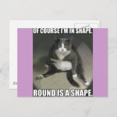 Ronde is een vorm briefkaart (Voorkant / Achterkant)