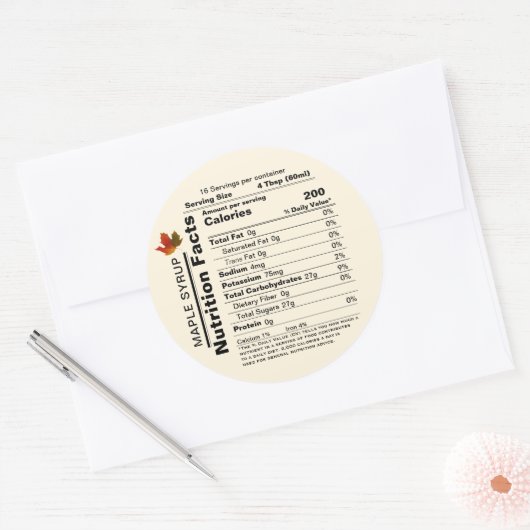 Ronde ivoren mannetjesspuit Voedings- en stofwisse Ronde Sticker (Envelop)