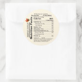 Ronde ivoren mannetjesspuit Voedings- en stofwisse Sticker (Tas)