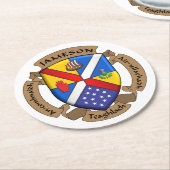 Ronde JamFam Coster- 4 Kartonnen Onderzetter (Gebogen)