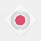 Ronde Japanse vlag Napkins Servet (Hoek)