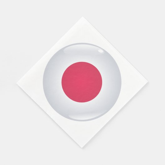 Ronde Japanse vlag Napkins Servet (Hoek)