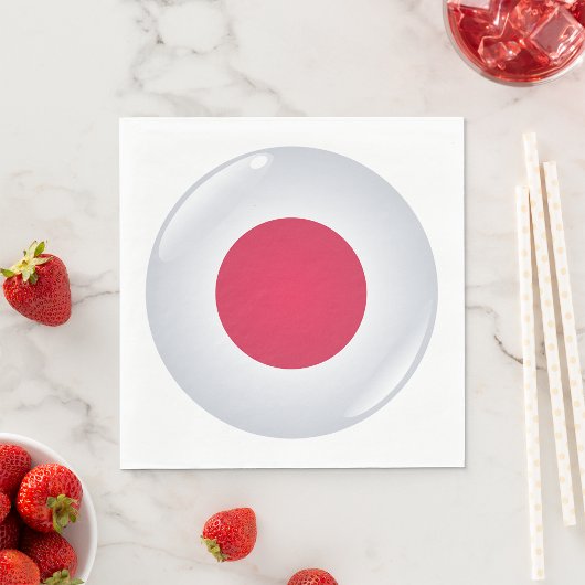 Ronde Japanse vlag Napkins Servet