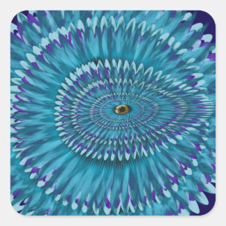 Ronde Jurassic EYE SEE YOU krabbel Vierkante Sticker