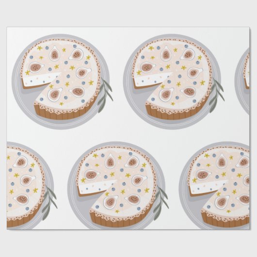 Ronde kaesecake cadeaupapier (Vlak)