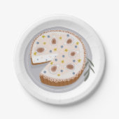 Ronde kaesecake papieren bordje (Voorkant)