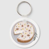 Ronde kaesecake sleutelhanger (Achterkant)
