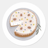 Ronde kaesecake sticker (Voorkant)