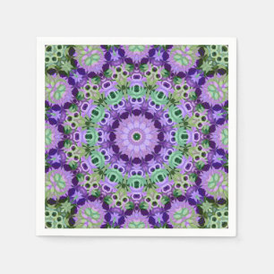 Ronde kaleidoscoop van Napkin Mandala Servet