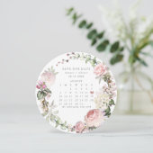 Ronde kalender Sla de datum op Feestdagenkaart (Staand voorkant)