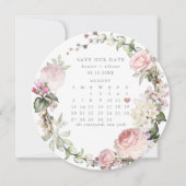 Ronde kalender Sla de datum op Feestdagenkaart (Voorkant)