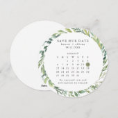 Ronde kalender sparen de Kaart van de Datum (Voorkant / Achterkant)