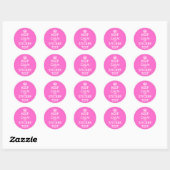 Ronde kalm Stickers |  roze (Vel)
